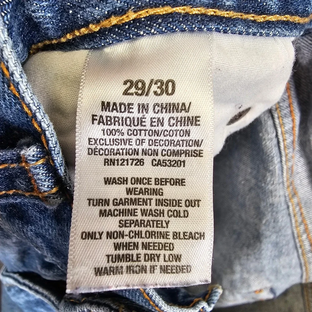 Aeropostale Mens Straight Leg Distressed Medium Wash Denim Blue Jeans 32x28 - Picture 11 of 12